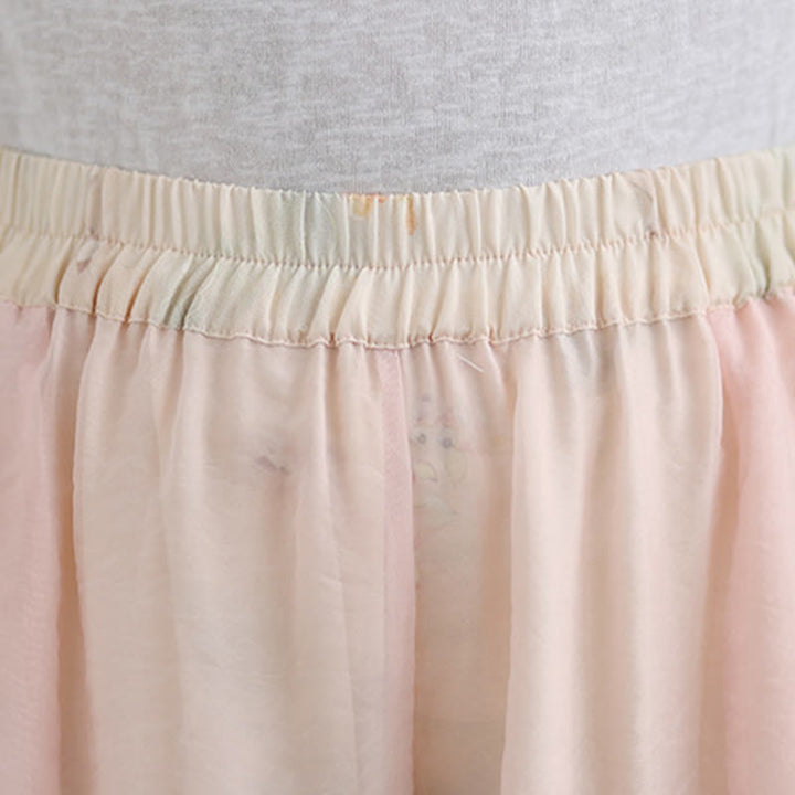 Pantaloni da donna in cotone a gamba larga con tasche, stampa vintage primaverile con motivo a piante, design a doppio strato, Buddha Stones - image 16