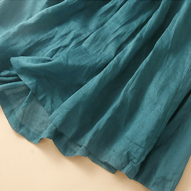 Gonna da donna con elastico in vita e lacci semplici Buddha Stones con tasche - image 8