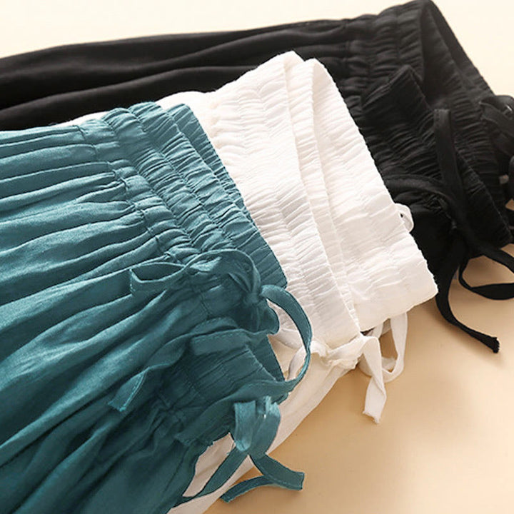 Gonna da donna con elastico in vita e lacci semplici Buddha Stones con tasche - image 22