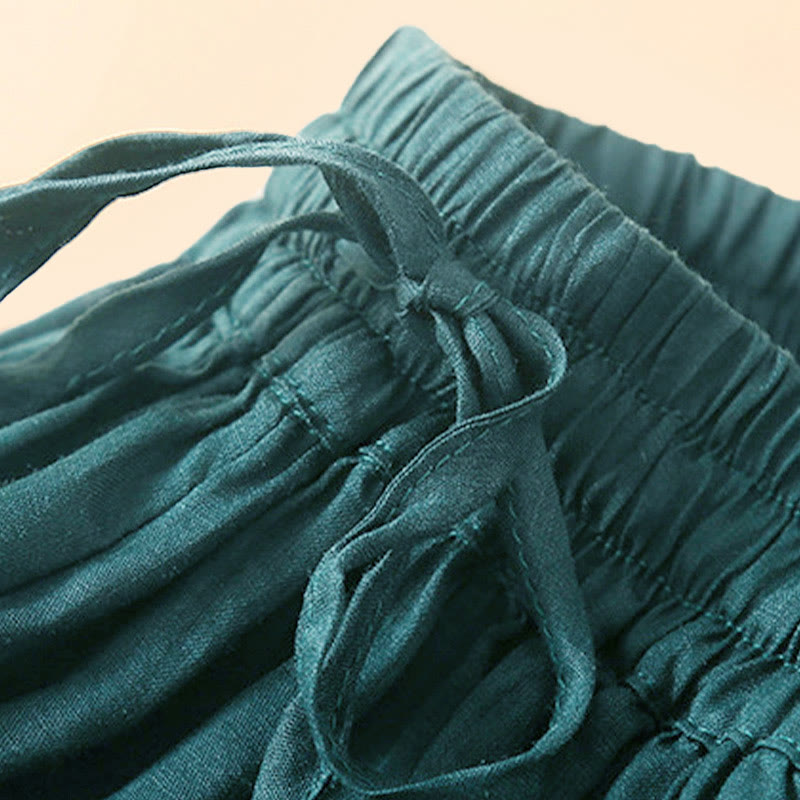 Gonna da donna con elastico in vita e lacci semplici Buddha Stones con tasche - image 3