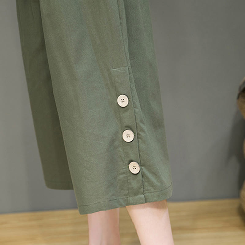 Pantaloni da uomo in cotone con coulisse, modello Buddha Stones, casual, tinta unita, bottoni laterali e tasche - image 27