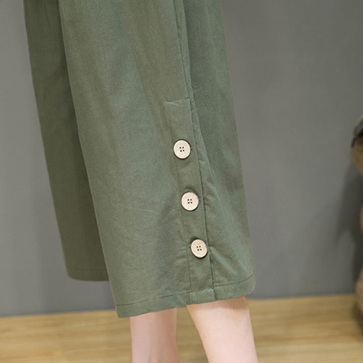 Pantaloni da uomo in cotone con coulisse, modello Buddha Stones, casual, tinta unita, bottoni laterali e tasche - image 27