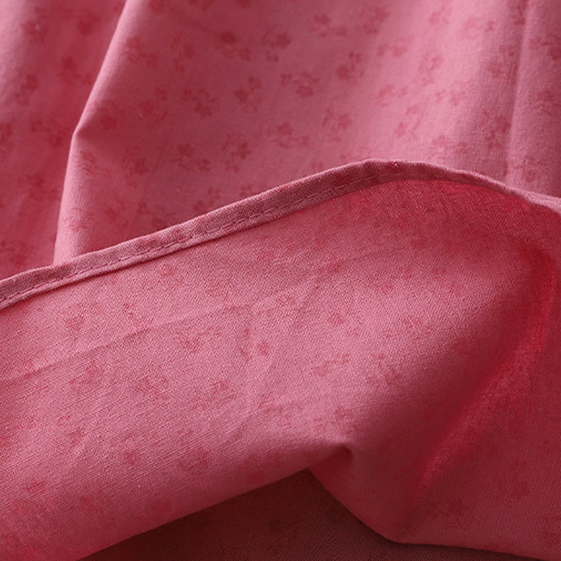 Abito midi in lino e cotone, a maniche corte, con tasche, stile casual retrò, tinta unita, con bottoni e volant, scollo rotondo , Buddha Stones - image 14