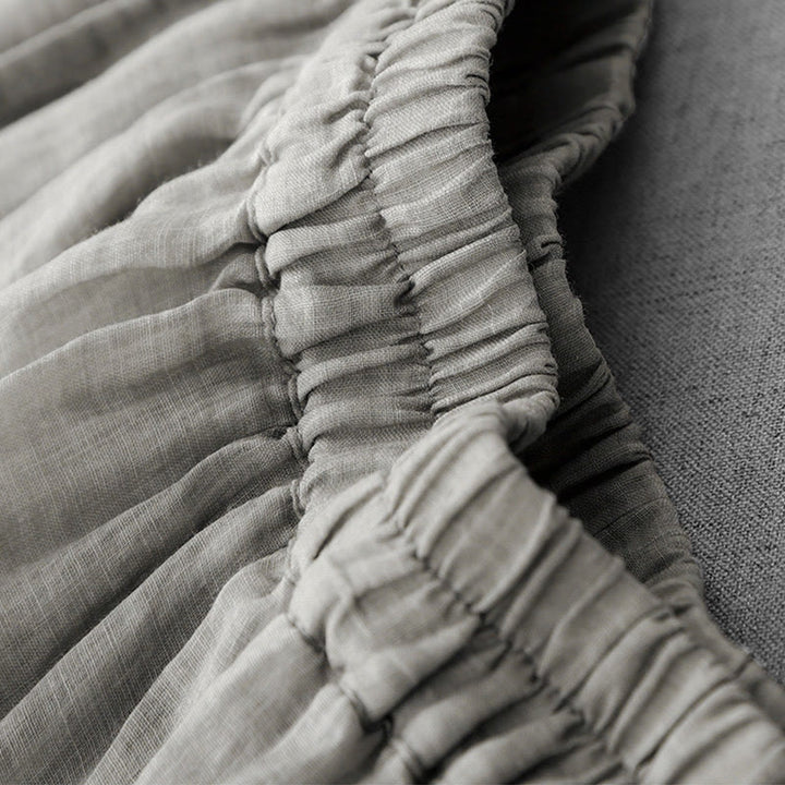 Pantaloni a gamba larga da donna in cotone con tasche, modello Buddha Stones Commute, tinta unita, con ricamo in pizzo