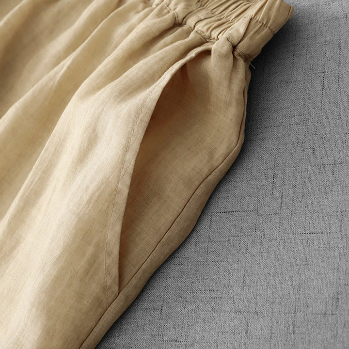 Pantaloni a gamba larga da donna in cotone con tasche, modello Buddha Stones Commute, tinta unita, con ricamo in pizzo - image 18