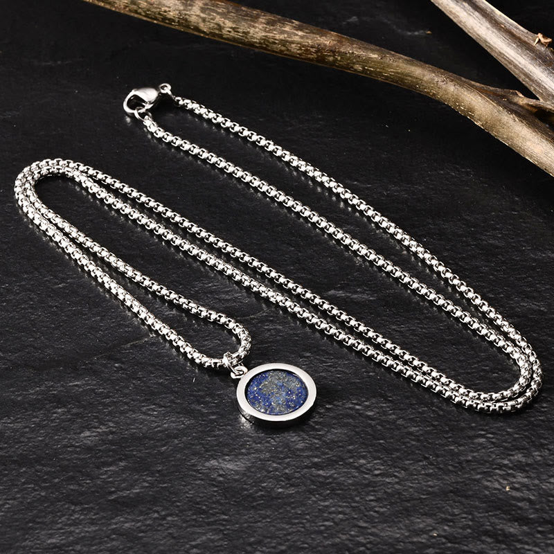 Collana con ciondolo di purificazione in acciaio al titanio, Buddha Stones, pietra naturale, turchese, occhio di tigre, lazurite, lapislazzuli, malachite - image 18