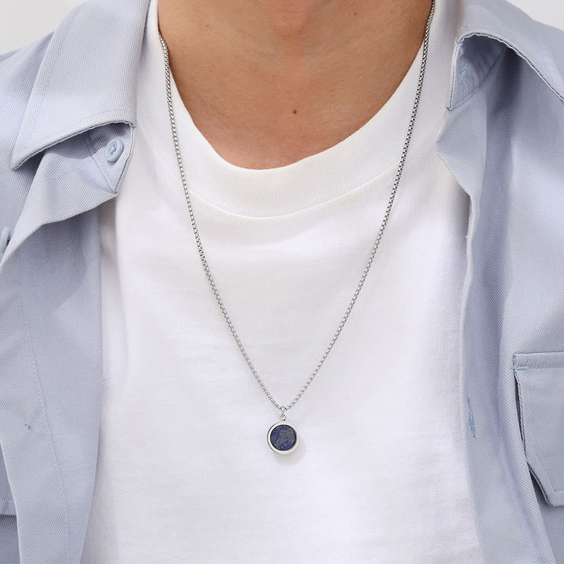 Collana con ciondolo di purificazione in acciaio al titanio, Buddha Stones, pietra naturale, turchese, occhio di tigre, lazurite, lapislazzuli, malachite - image 21