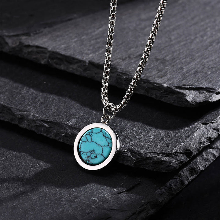 Collana con ciondolo di purificazione in acciaio al titanio, Buddha Stones, pietra naturale, turchese, occhio di tigre, lazurite, lapislazzuli, malachite - image 13