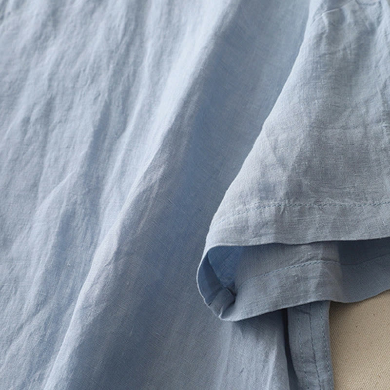 Maglietta da donna in poliestere a maniche corte con scollo rotondo e motivo Buddha Stones, semplice e con lavorazione a fili - image 2