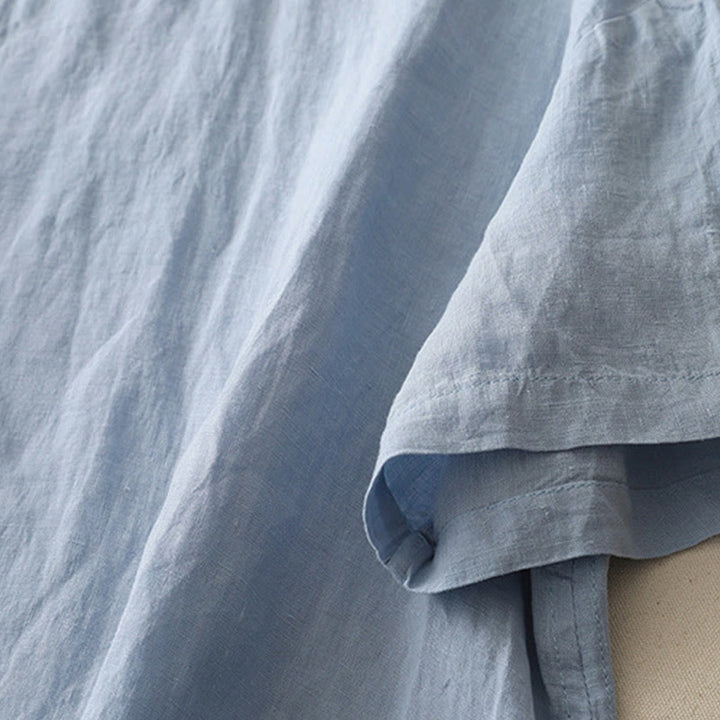 Maglietta da donna in poliestere a maniche corte con scollo rotondo e motivo Buddha Stones, semplice e con lavorazione a fili - image 2