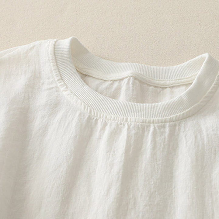 Maglietta da donna in poliestere a maniche corte con scollo rotondo e motivo Buddha Stones, semplice e con lavorazione a fili - image 5