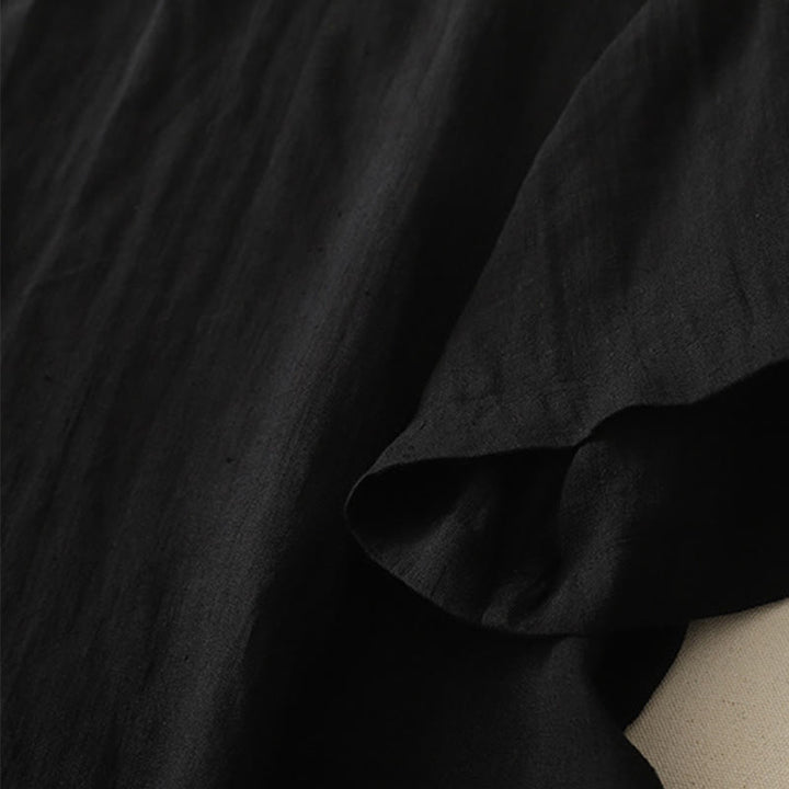 Maglietta da donna in poliestere a maniche corte con scollo rotondo e motivo Buddha Stones, semplice e con lavorazione a fili - image 10