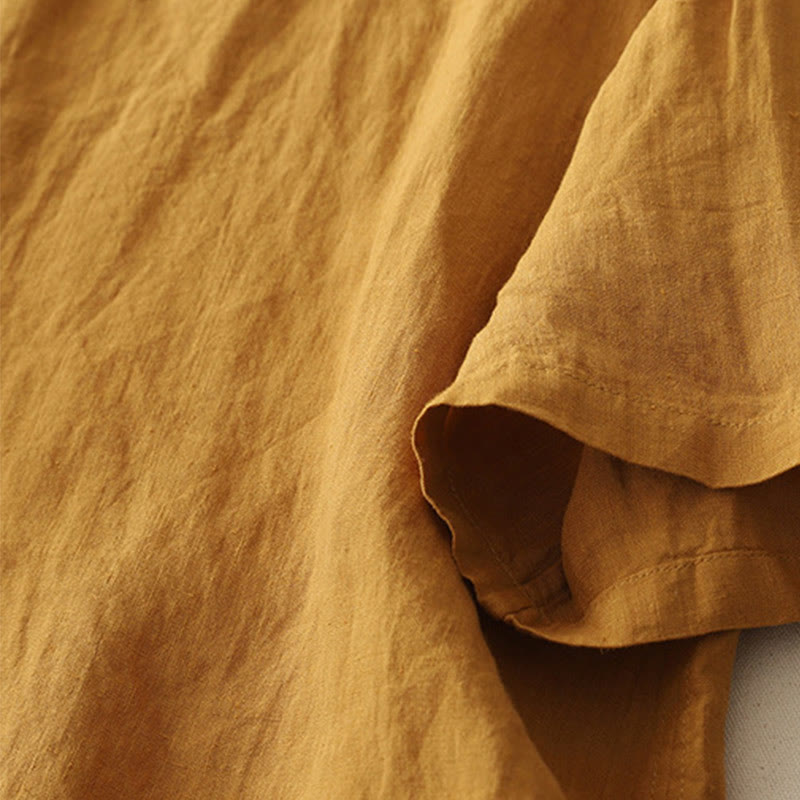 Maglietta da donna in poliestere a maniche corte con scollo rotondo e motivo Buddha Stones, semplice e con lavorazione a fili - image 14