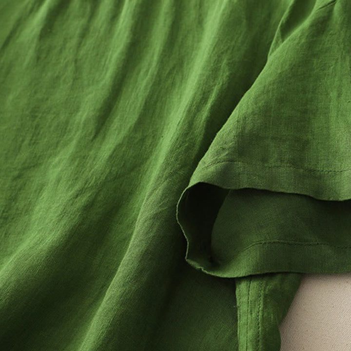 Maglietta da donna in poliestere a maniche corte con scollo rotondo e motivo Buddha Stones, semplice e con lavorazione a fili - image 19