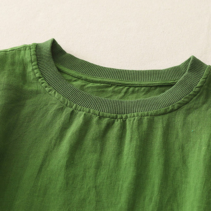 Maglietta da donna in poliestere a maniche corte con scollo rotondo e motivo Buddha Stones, semplice e con lavorazione a fili - image 17