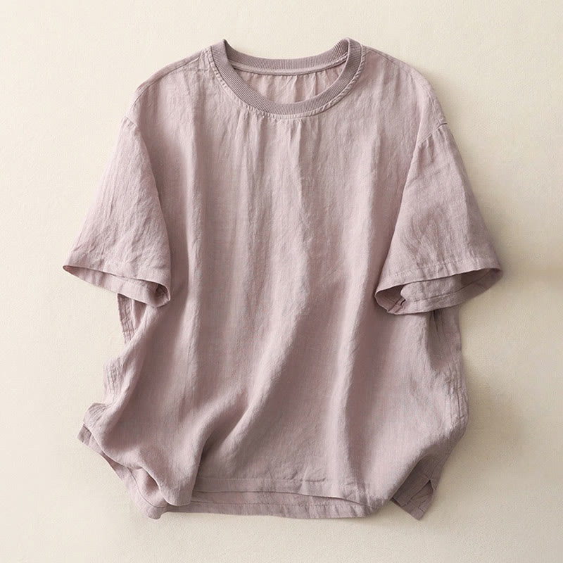 Maglietta da donna in poliestere a maniche corte con scollo rotondo e motivo Buddha Stones, semplice e con lavorazione a fili - Cardo - US14, UK/AU18, EU46 (2XL) - image 20