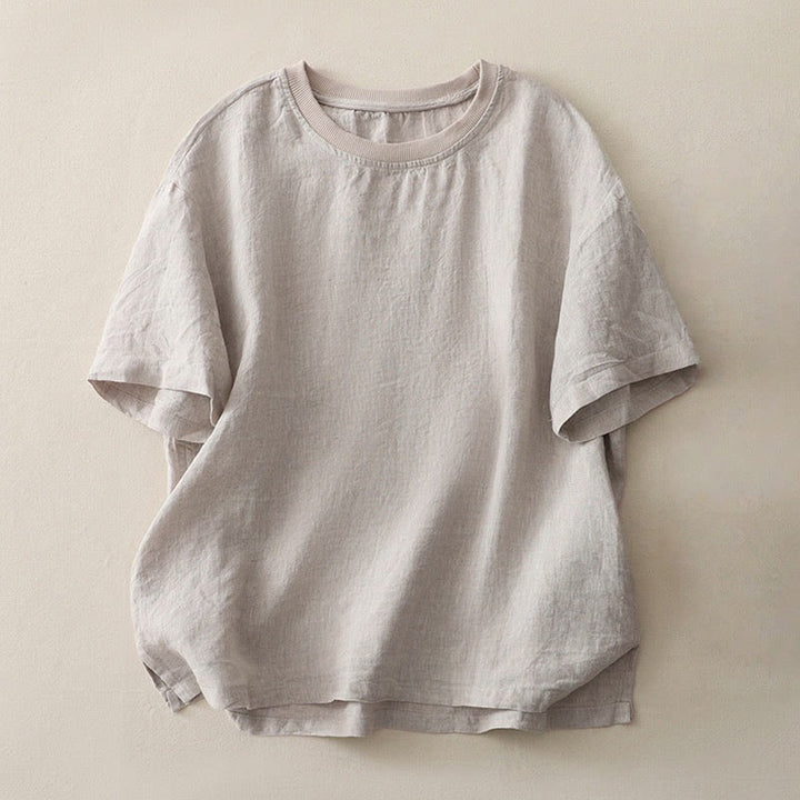 Maglietta da donna in poliestere a maniche corte con scollo rotondo e motivo Buddha Stones, semplice e con lavorazione a fili - Grigio chiaro - US14, UK/AU18, EU46 (2XL) - image 24