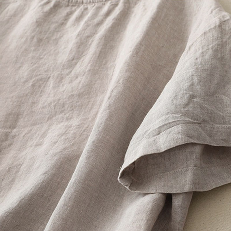 Maglietta da donna in poliestere a maniche corte con scollo rotondo e motivo Buddha Stones, semplice e con lavorazione a fili - image 30