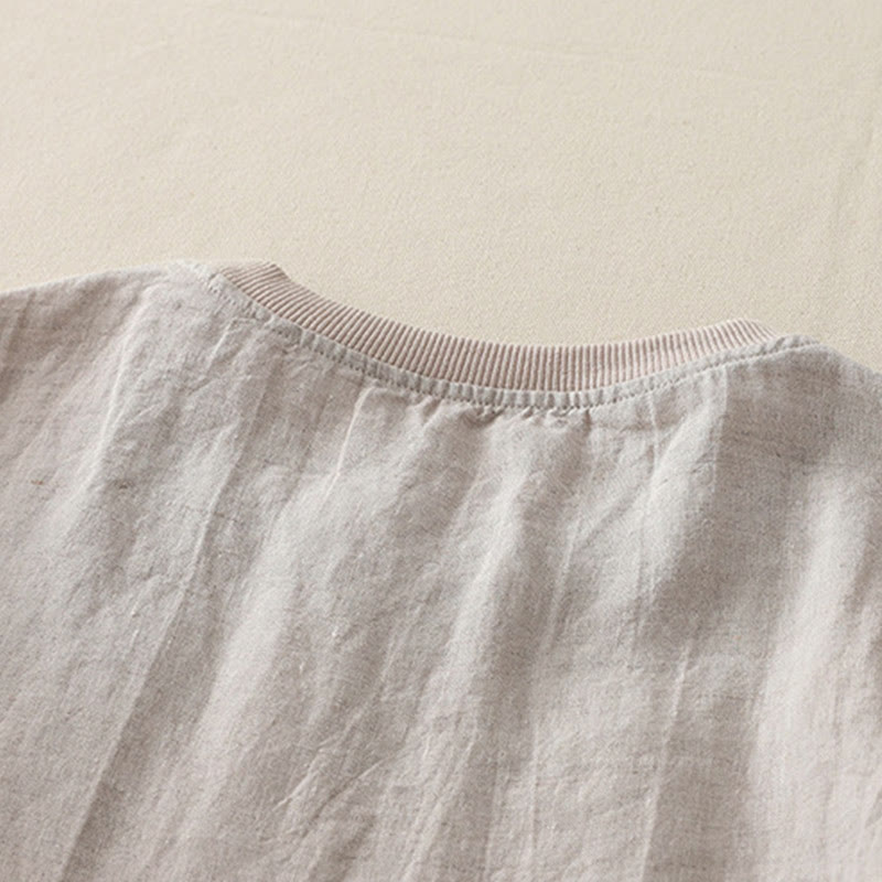 Maglietta da donna in poliestere a maniche corte con scollo rotondo e motivo Buddha Stones, semplice e con lavorazione a fili - image 27