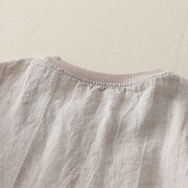 Maglietta da donna in poliestere a maniche corte con scollo rotondo e motivo Buddha Stones, semplice e con lavorazione a fili - image 27