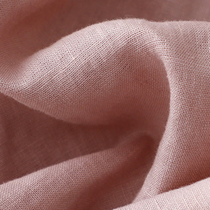 Camicia da donna a maniche lunghe in cotone e lino con scollo a V Buddha Stones - image 7