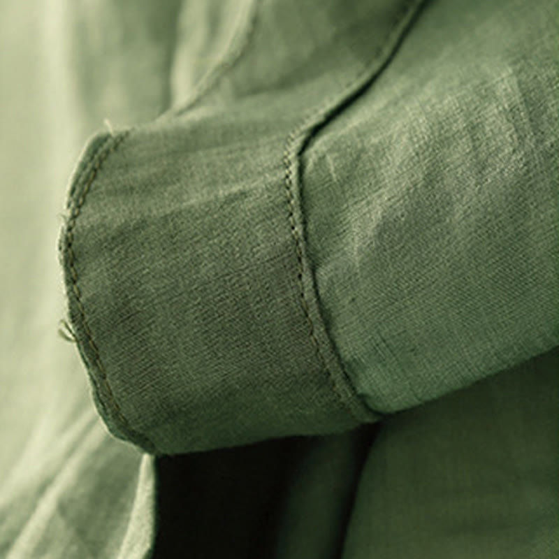 Camicia da donna con maniche a tre quarti e scollo rotondo con bottoni semplici e motivo Buddha Stones - image 27