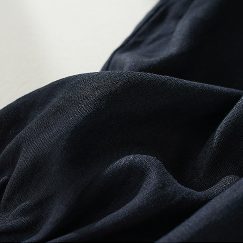 Pantaloni harem da donna a vita alta Buddha Stones Commute Pure Color con tasche - image 20