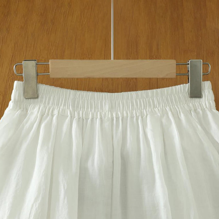 Pantaloni harem da donna in lino e cotone alla caviglia con tasche, modello Buddha Stones Commute, colore puro, design semplice