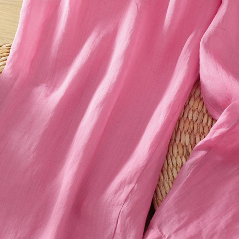 Pantaloni harem da donna alla caviglia con tasche, Buddha Stones Commute, colore puro e design semplice - image 18