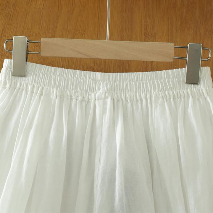 Pantaloni harem da donna in lino e cotone alla caviglia con tasche, modello Buddha Stones Commute, colore puro, design semplice