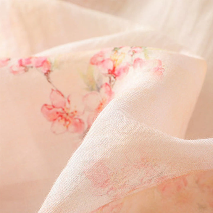 Camicia da donna in poliestere con maniche a tre quarti, stampata con Buddha Stones e bottoni a rana - image 13