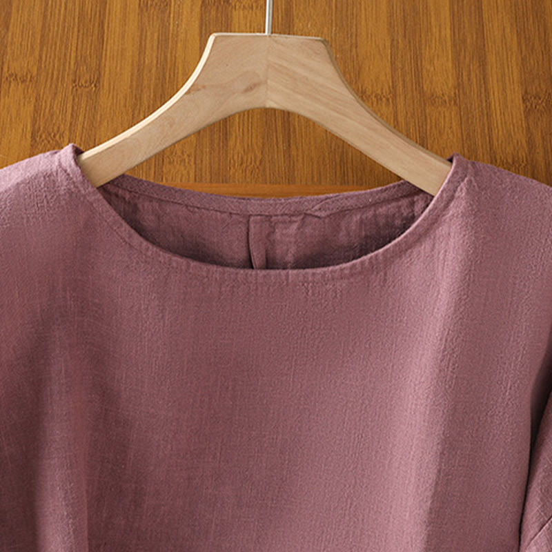 Maglietta da donna in cotone a maniche corte con scollo rotondo, casual ed estiva, motivo Buddha Stones - image 2