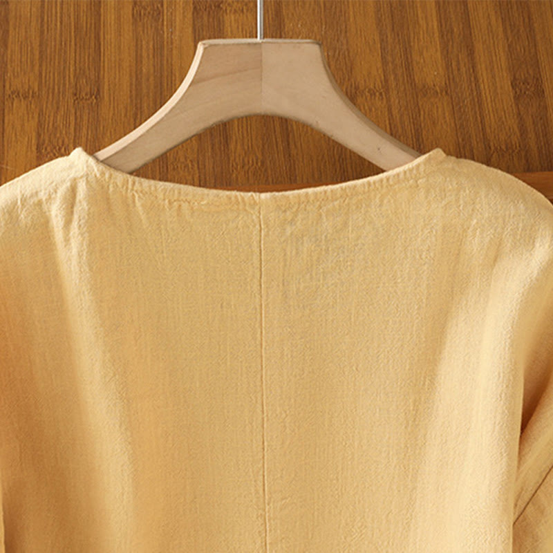 Maglietta da donna in cotone a maniche corte con scollo rotondo, casual ed estiva, motivo Buddha Stones - image 11