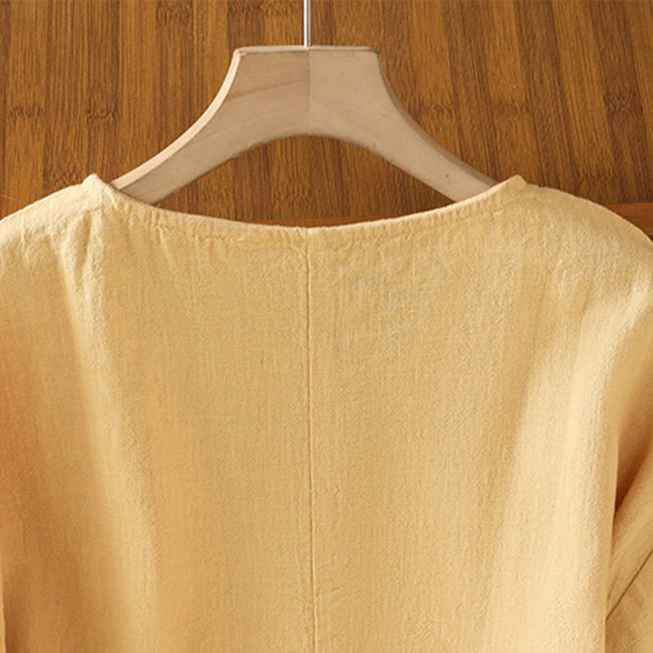 Maglietta da donna in cotone a maniche corte con scollo rotondo, casual ed estiva, motivo Buddha Stones - image 11