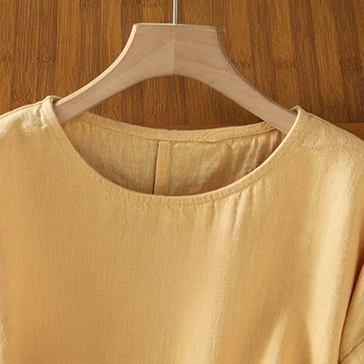 Maglietta da donna in cotone a maniche corte con scollo rotondo, casual ed estiva, motivo Buddha Stones - image 10