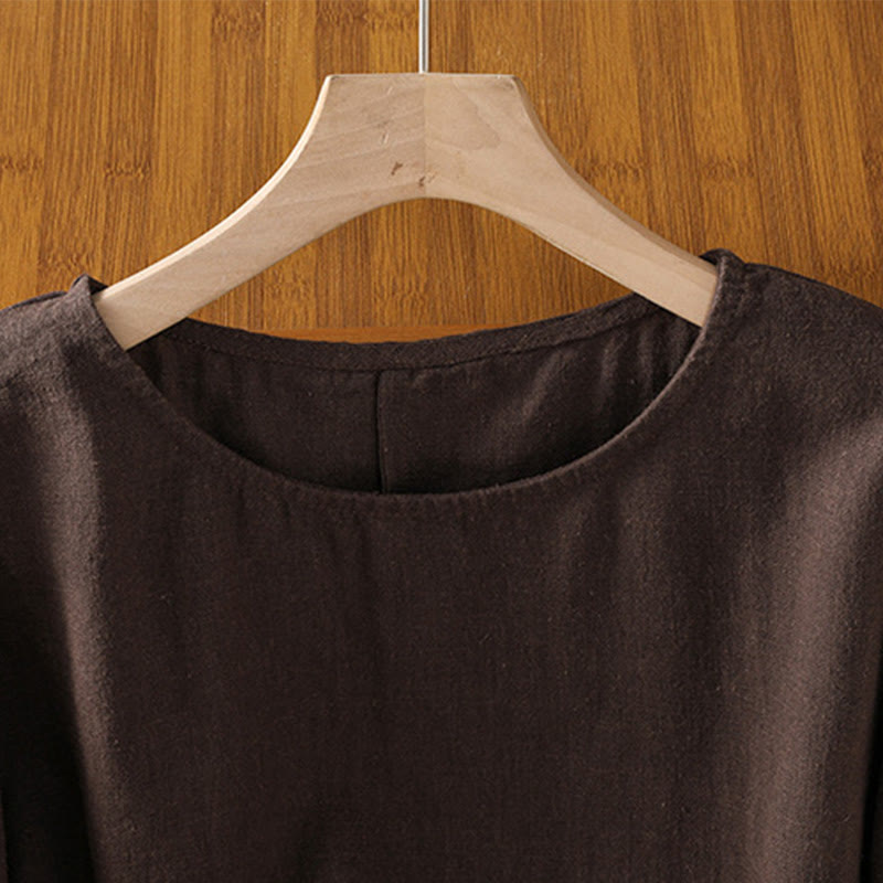 Maglietta da donna in cotone a maniche corte con scollo rotondo, casual ed estiva, motivo Buddha Stones - image 17