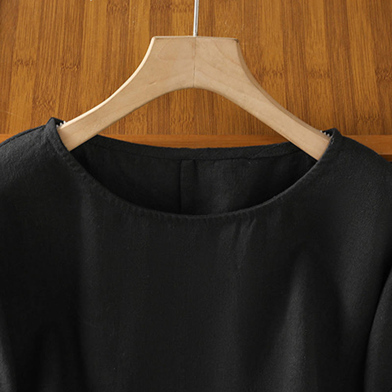 Maglietta da donna in cotone a maniche corte con scollo rotondo, casual ed estiva, motivo Buddha Stones - image 22