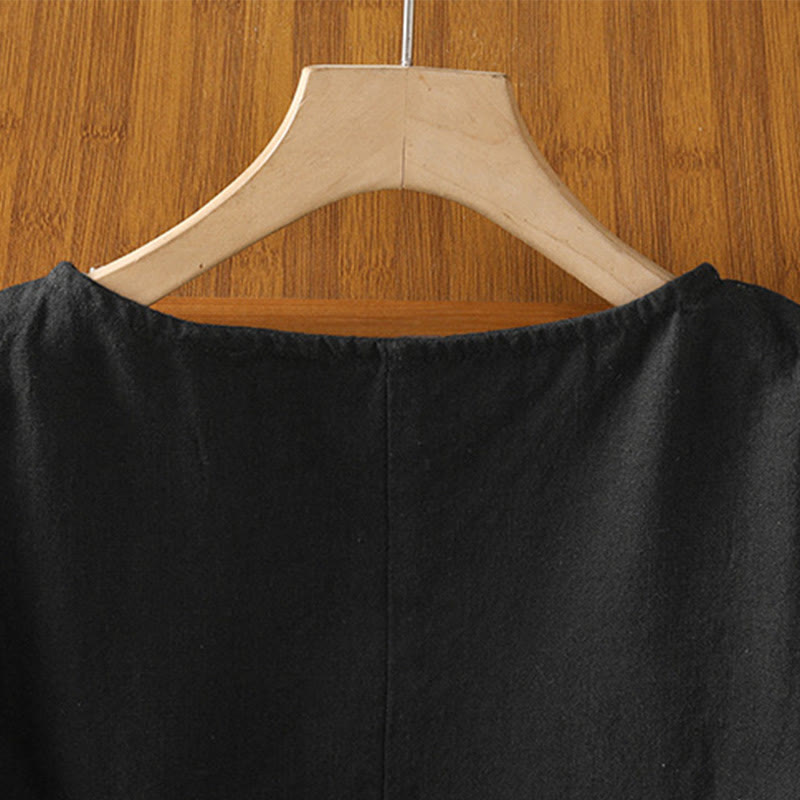 Maglietta da donna in cotone a maniche corte con scollo rotondo, casual ed estiva, motivo Buddha Stones - image 23