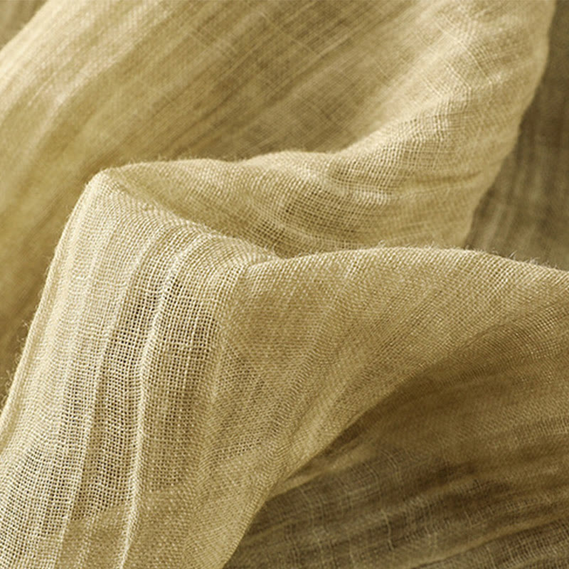 Maglietta da donna in cotone e lino con maniche a tre quarti, casual, estiva, stile Buddha Stones, girocollo e tinta unita - image 6