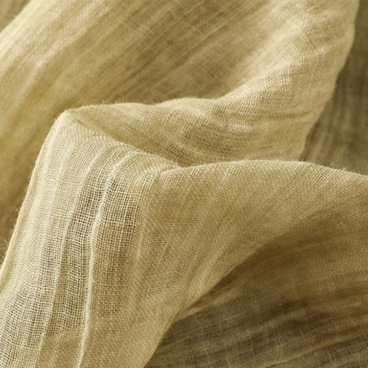 Maglietta da donna in cotone e lino con maniche a tre quarti, casual, estiva, stile Buddha Stones, girocollo e tinta unita - image 6