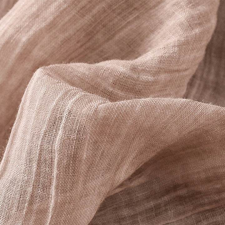 Maglietta da donna in cotone e lino con maniche a tre quarti, casual, estiva, stile Buddha Stones, girocollo e tinta unita - image 26