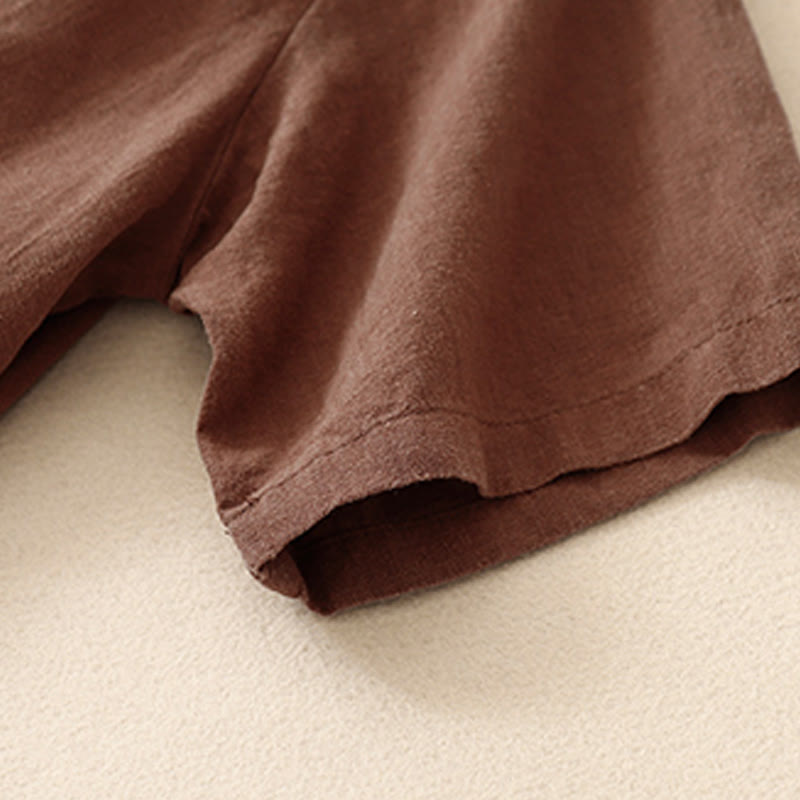 Maglietta da donna in cotone a maniche corte con scollo rotondo, casual ed estiva, con Buddha Stones e ricamo - image 27