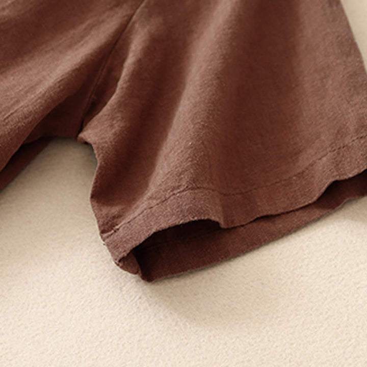 Maglietta da donna in cotone a maniche corte con scollo rotondo, casual ed estiva, con Buddha Stones e ricamo - image 27