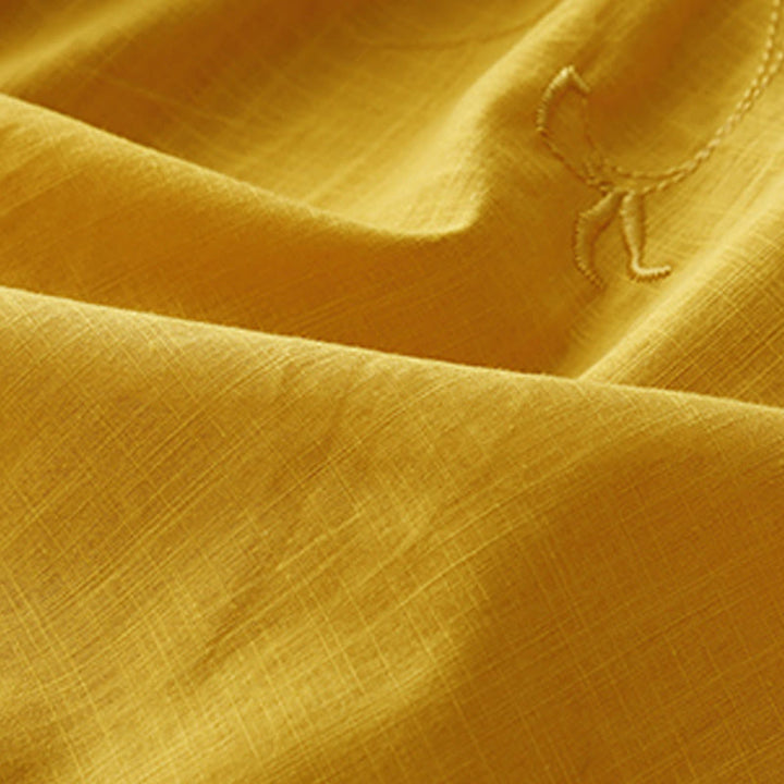 Camicia da donna in cotone e lino con maniche a tre quarti e ricamo a forma di rosa Buddha Stones - image 15