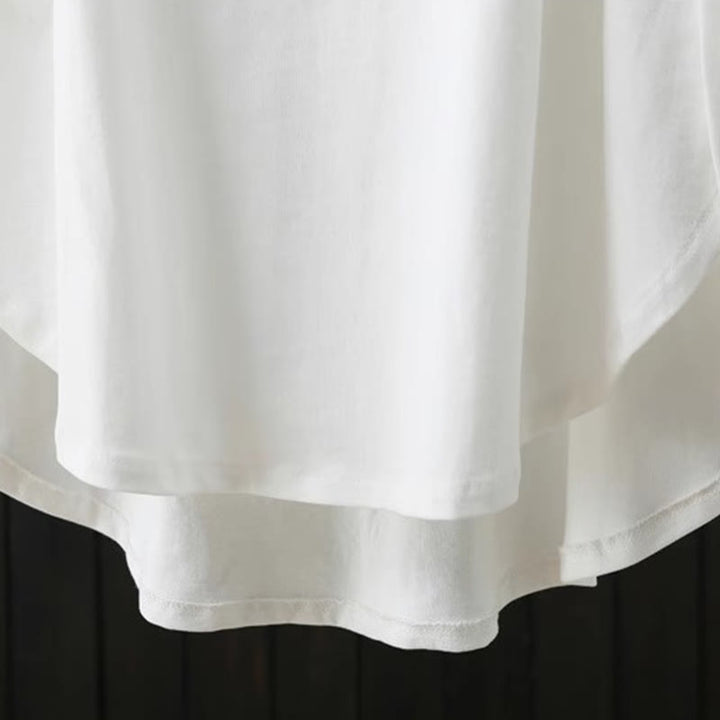 Maglietta da donna in cotone a maniche corte, casual, ampia e semplice, con scollo a giro, stile Buddha Stones - image 6