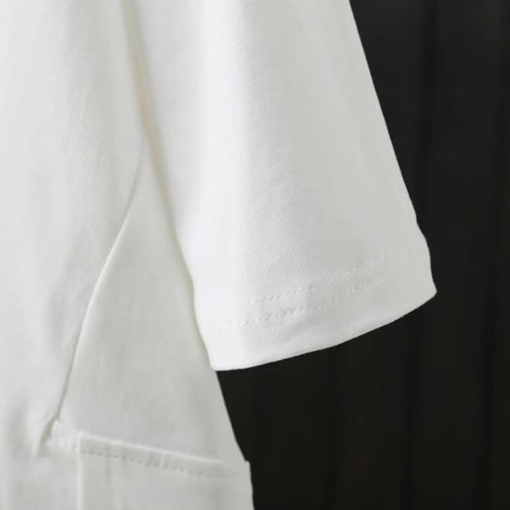 Maglietta da donna in cotone a maniche corte, casual, ampia e semplice, con scollo a giro, stile Buddha Stones - image 10