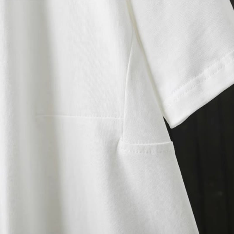 Maglietta da donna in cotone a maniche corte, casual, ampia e semplice, con scollo a giro, stile Buddha Stones - image 11