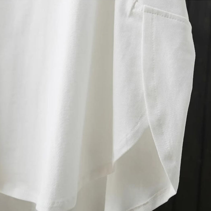 Maglietta da donna in cotone a maniche corte, casual, ampia e semplice, con scollo a giro, stile Buddha Stones - image 7