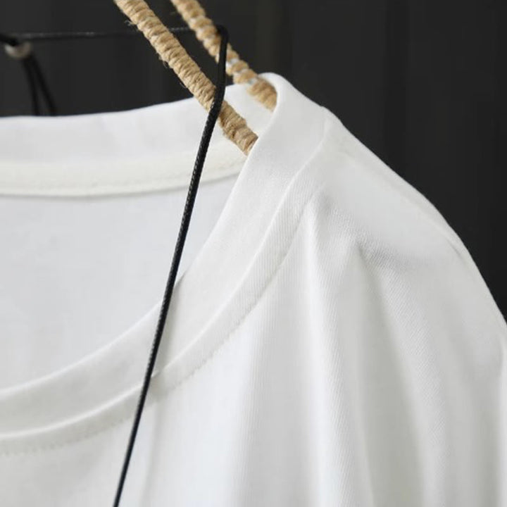 Maglietta da donna in cotone a maniche corte, casual, ampia e semplice, con scollo a giro, stile Buddha Stones - image 9