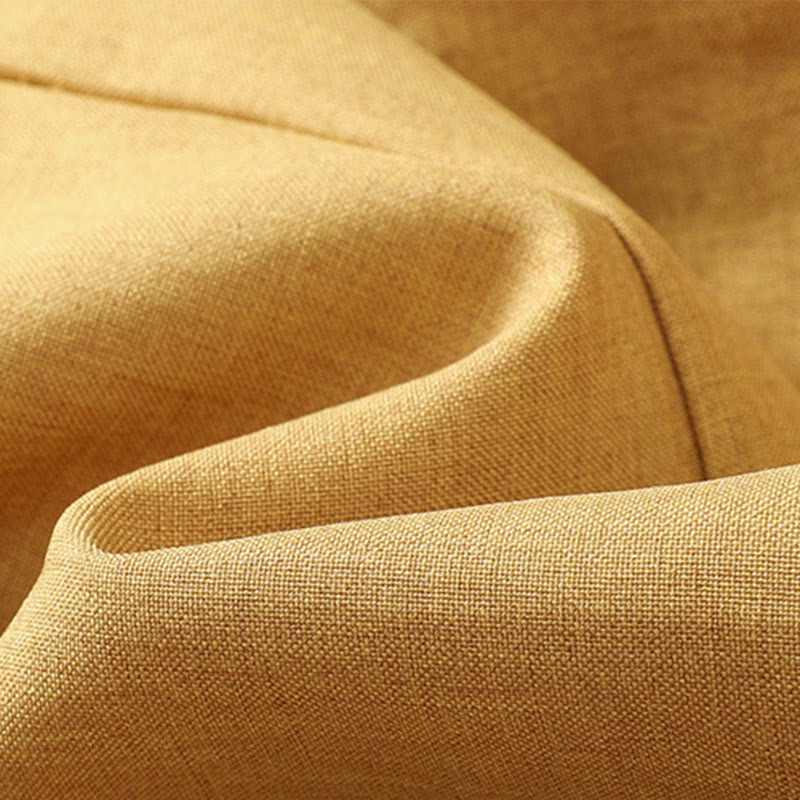 Camicia da donna in cotone e lino con maniche a tre quarti, motivo Buddha Stones, con scollo rotondo e bottoni semplici - image 9